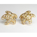 eleganti cercei "baroque sea stars ". aur 14k. manufactura de atelier spaniol